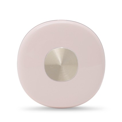 Beidseitiger Taschenspiegel / Reisespiegel mit LED und 5-facher Vergrößerung - Rosa